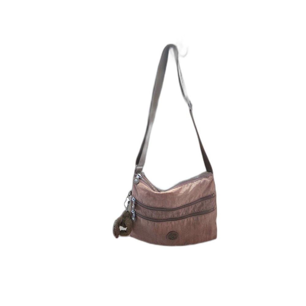 Kipling Alvar crossbody brown bag & monkey Kristof lots of zippers & pockets EUC